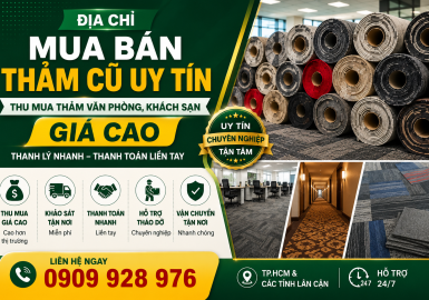 Địa Chỉ Mua Bán Thảm Cũ Uy Tín – Thu Mua Thảm Văn Phòng, Khách Sạn Giá Cao